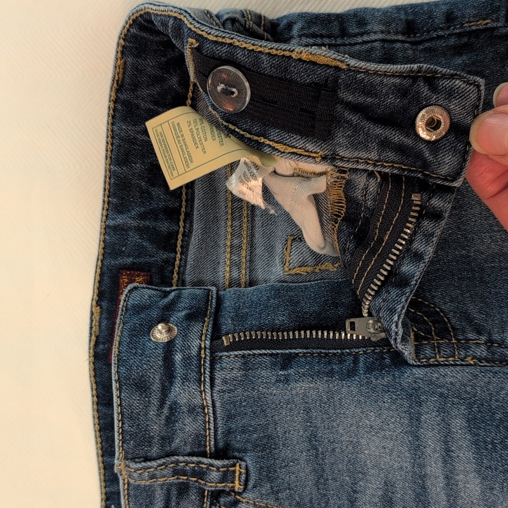 7 for all mankind denim skinny jeans with adjustable waist 3T toddler girls - Picture 4 of 9